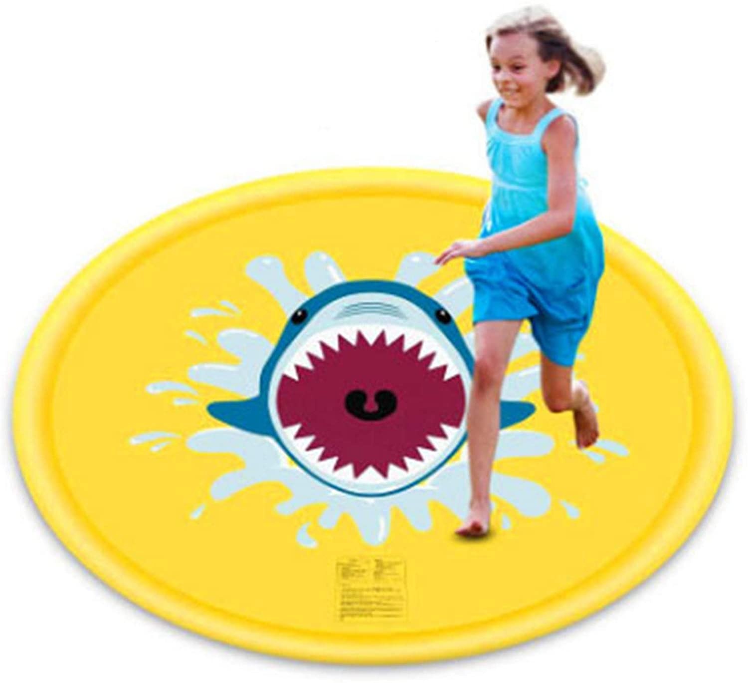 68 Inches Portable Inflatable Water Sprinkler Pad Splash Pad Sprinkler Mat Sprinkle and Splash Play Mat for baby water playing