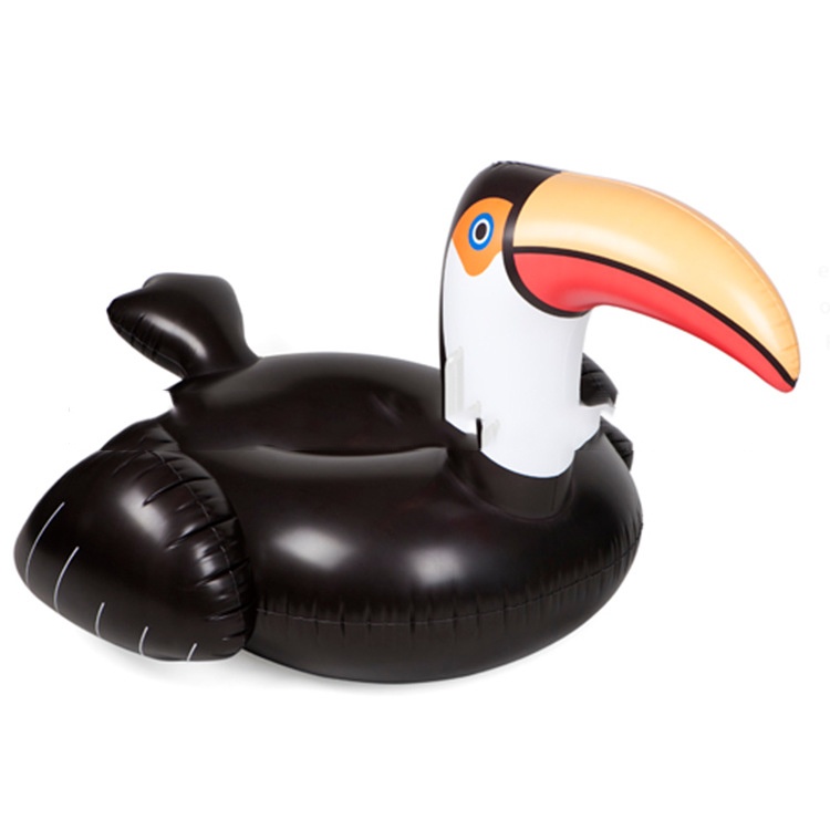 Inflatable woodpecker floating row PVC inflatable toucan floating row summer water party pool float for adult children