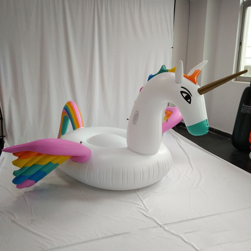 New spot wholesale inflatable color Pegasus mounts ins unicorn floating drainage on recliner inflatable bed photo