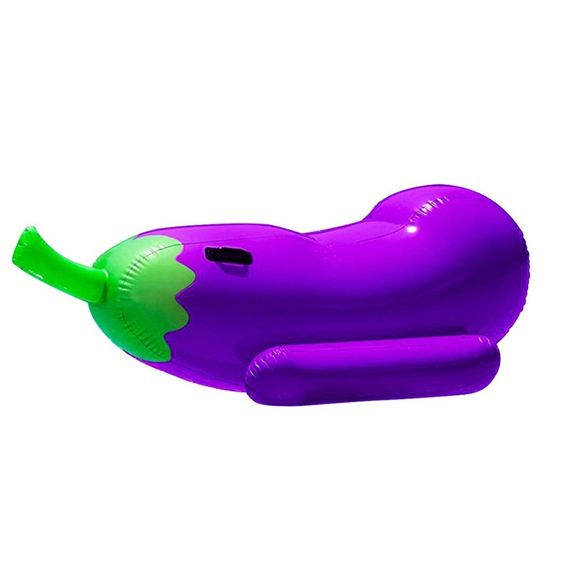 New Water PVC Inflatable Floating Row Children's Water Eggplant Floating Row Mount Customized Summer Pool Party