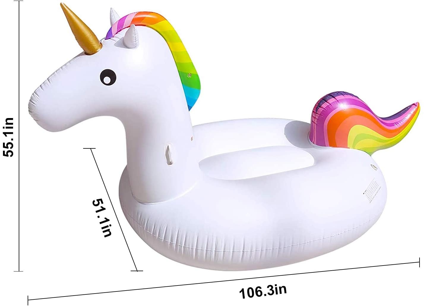 Inflatable Swimming pool Lounge for Adults Floating Portable pool float outdoor for kids and adults Rainbow Unicorn Pool Float
