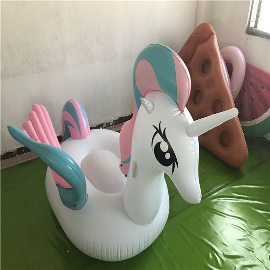 Factory wholesale swimming pool floating mat inflatable float unicorn