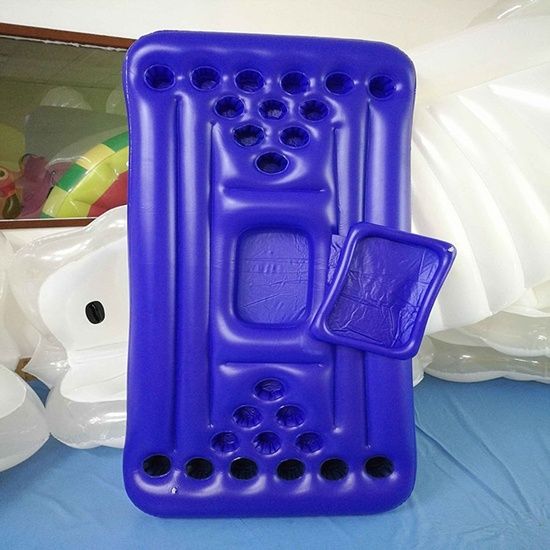 Big table holder with inflatable Blue Beer cup holder Cooler Float for Party