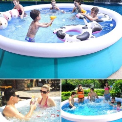 Swimming Pool inflatable pool for family outdoor inflatable round ground swimming pool set with GPH filter pump blue color