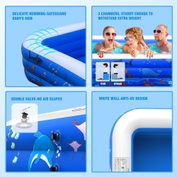 summer water inflatable swimming pool portable with high quality pvc material for kids and adults outdoor water parties durable