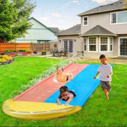 Lawn Water waterslide Water Slide mat Slip and Slide Extreme Giant Backyard Waterslide Summer Toys 500*150cm Slides Double
