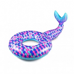 The factory directly supplies mermaid swimming ring, fish tail mount, water mermaid floating row underarm ring