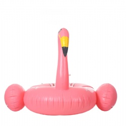2021 new inflatable thin neck flamingo floating row PVC water animal mount floating bed manufacturer spot wholesale