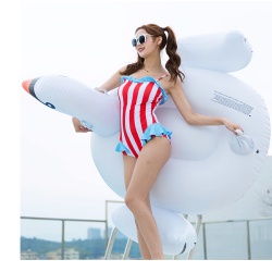 Factory Spot white swan mount floating row wings anti-turning adult mount recliner swimming ring net red ins swan swimming ring
