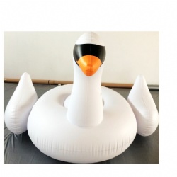 Custom-made inflatable swan floating drainage inflatable animal floating row thickened version of swan mount for children adults