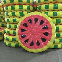 Fashion Cute Swimming Ring Watermelon Pattern PVC Inflatable Floating Bed on The Water Children's Pool Toys