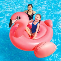 Large inflatable flamingo pool floating party toy with durable handles summer beach floating pool inflatable pool toy lounge