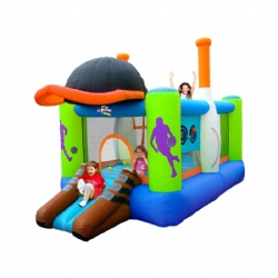 Children's slide inflatable castle outdoor small bounce air cushion outdoor home indoor bounce bed naughty castle