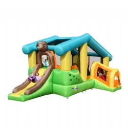 Dog house trampoline children's slide inflatable castle outdoor square small portable indoor home trampoline naughty castle
