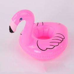 Factory customized PVC inflatable children's toy coconut coaster donuts water cup holder drink floating toys cup holder water pool