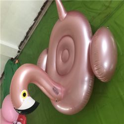 Customized Special inflatable float Rose Golden flamingo pool float toy