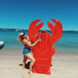 Factory price with PVC Inflatable Lobster float pool float toy for water party