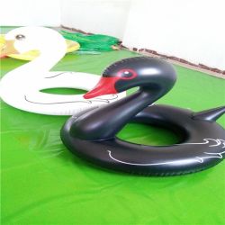 Heavy-Duty float with Inflatable Black Swan ring float for Swim Relaxing