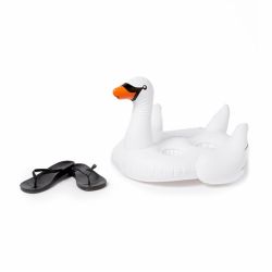 Newest Coaster with Inflatable Swan Four Cup Holder for Cool Beer drink