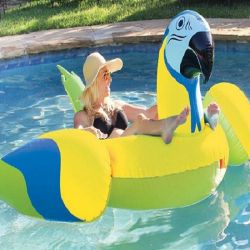 Heavy Duty Vinyl float Inflatable Parrot Bird pool Float for Raft Water Lounge