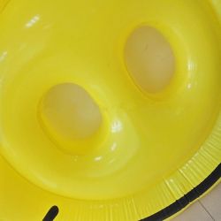 Friendly 0.25mm PVC inflatable Yellow Smile Face Float for Birthday Gift