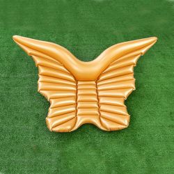 Girls cool summer float with Inflatable Golden Butter Fly Wing Float for Adult Lucky Wing float