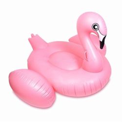 190x140cm PVC 0.3MM Pink Giant Flamingo Pool Float for Pool Playing Fun